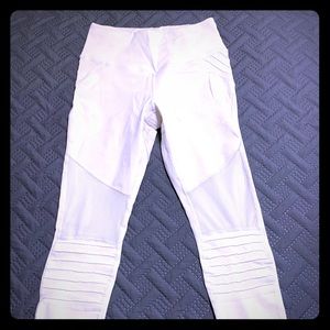 Born Primitive white Moto leggings